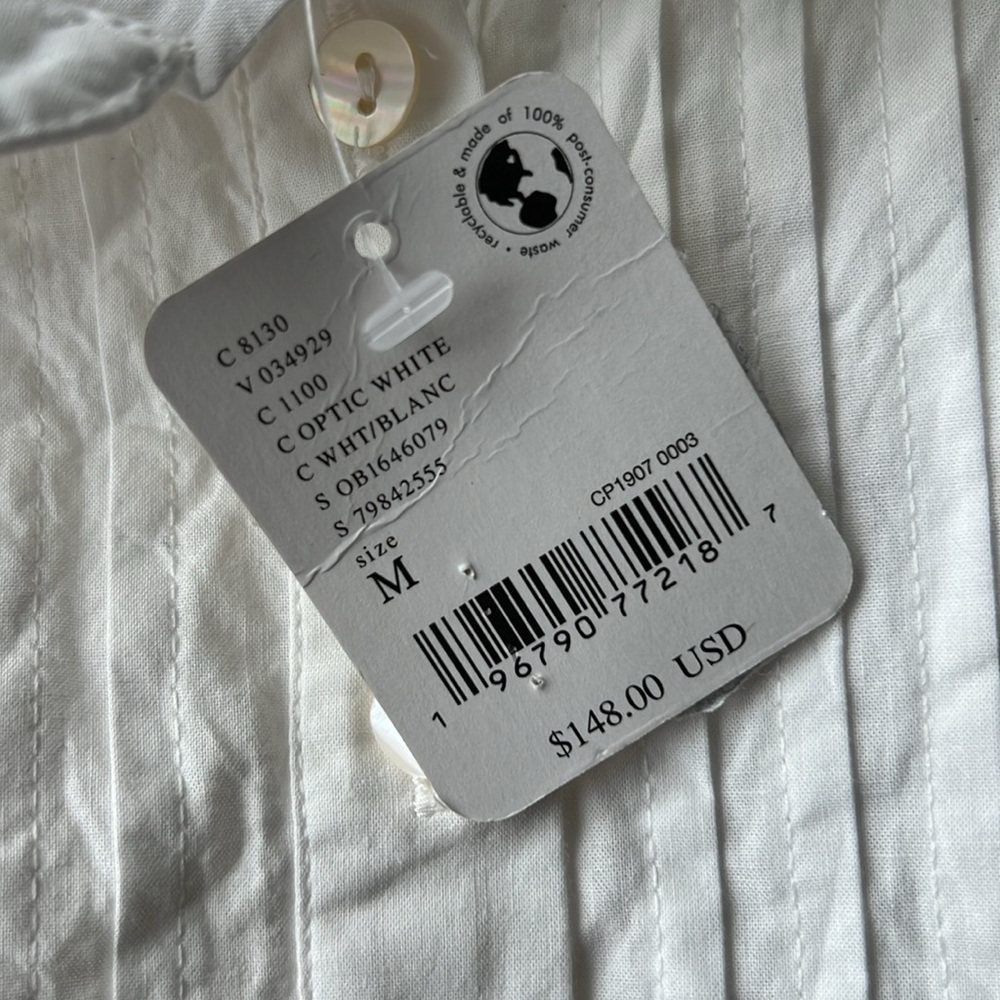 New Free People Billie Pleated Tiered Mini Dress in White - Picture 6 of 6